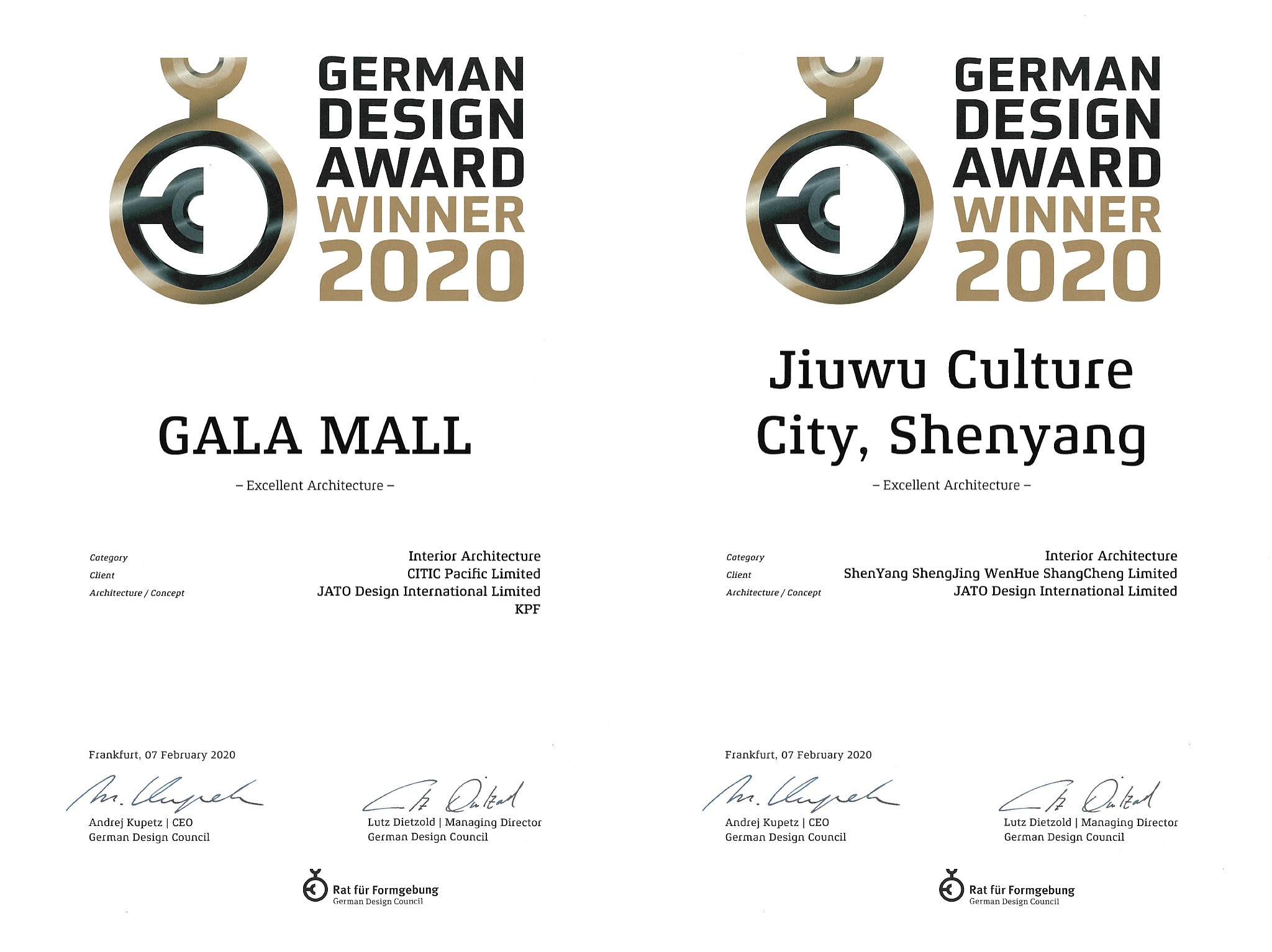 J&A x JATO获2020德国设计奖杰出室内设计殊荣